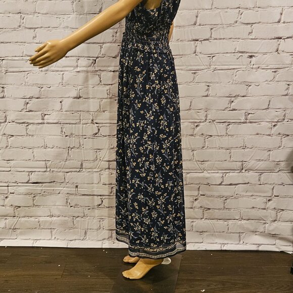 MAX STUDIO, Gorgeous navy blue sleeveless floral maxi dress - Picture 8 of 14